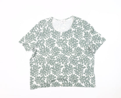 Womens UK Size 16 Eastex Green Basic T-Shirt