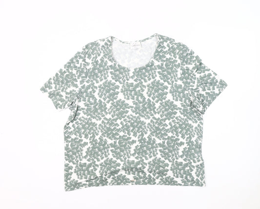Womens UK Size 16 Eastex Green Basic T-Shirt