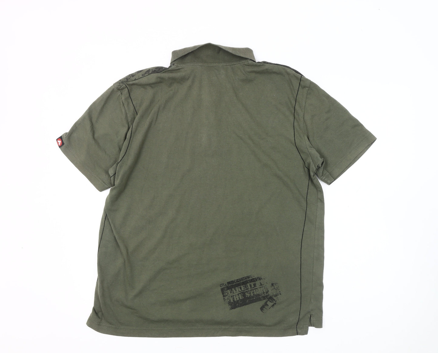 Airwalk Men's Green Polo Shirt XL Graphic Urban Style