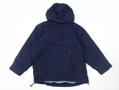 Mini Boden Boys Blue Pullover Hoodie 11-12 Years Lined
