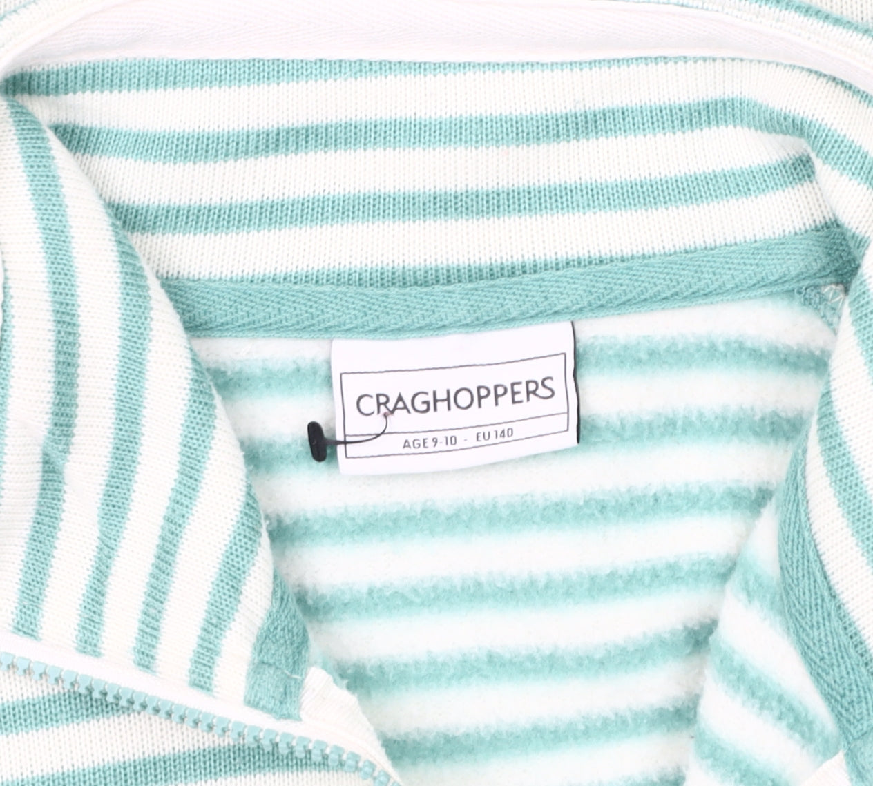 Craghoppers Girls Green Striped Jacket 9-10 Years