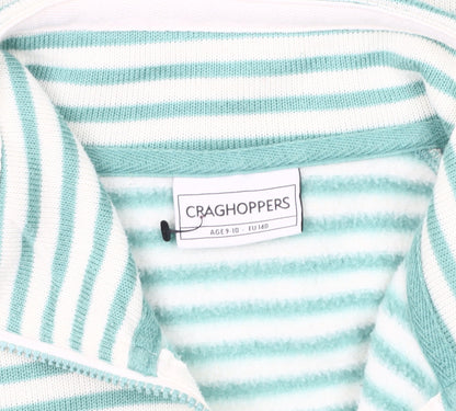 Craghoppers Girls Green Striped Jacket 9-10 Years