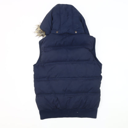 Pot Fleur Women's Blue Puffer Waistcoat - Size 12