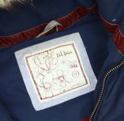 Pot Fleur Women's Blue Puffer Waistcoat - Size 12