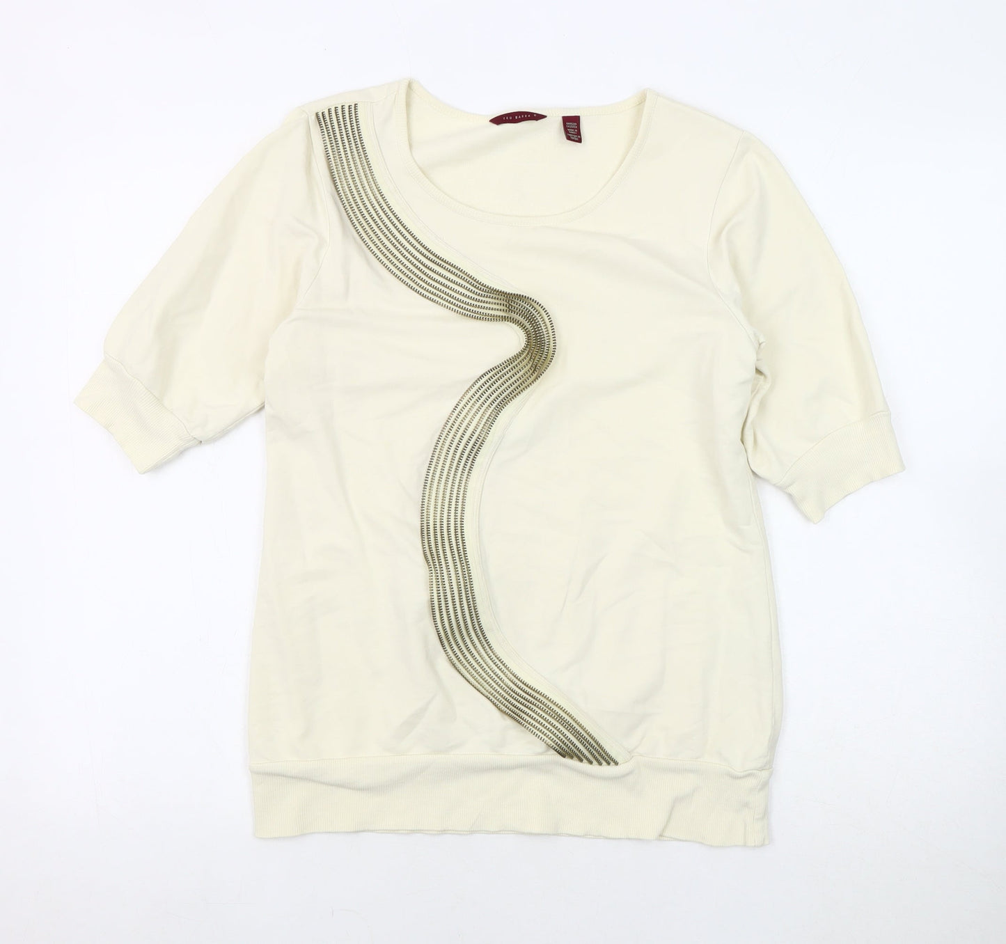 Womens UK Size 10 Ted Baker Ivory Basic Blouse