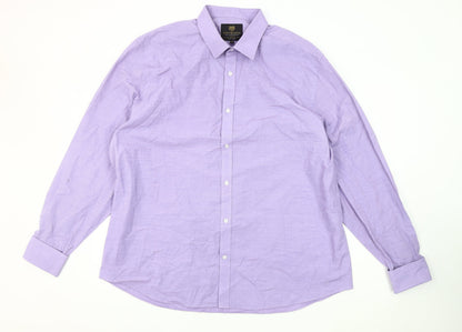 Scott & Taylor Men's Purple Button-Up Shirt, Size 18.5