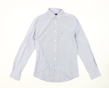 Jack & Jones Men's Blue Striped Button-Up Shirt S