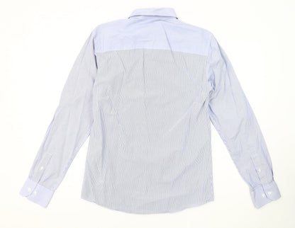 Jack & Jones Men's Blue Striped Button-Up Shirt S