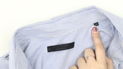 Jack & Jones Men's Blue Striped Button-Up Shirt S