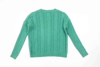 Womens UK Size 6 Superdry Green Pullover Jumper