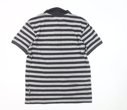 Everlast Men's Grey Striped Polo M, Breathable