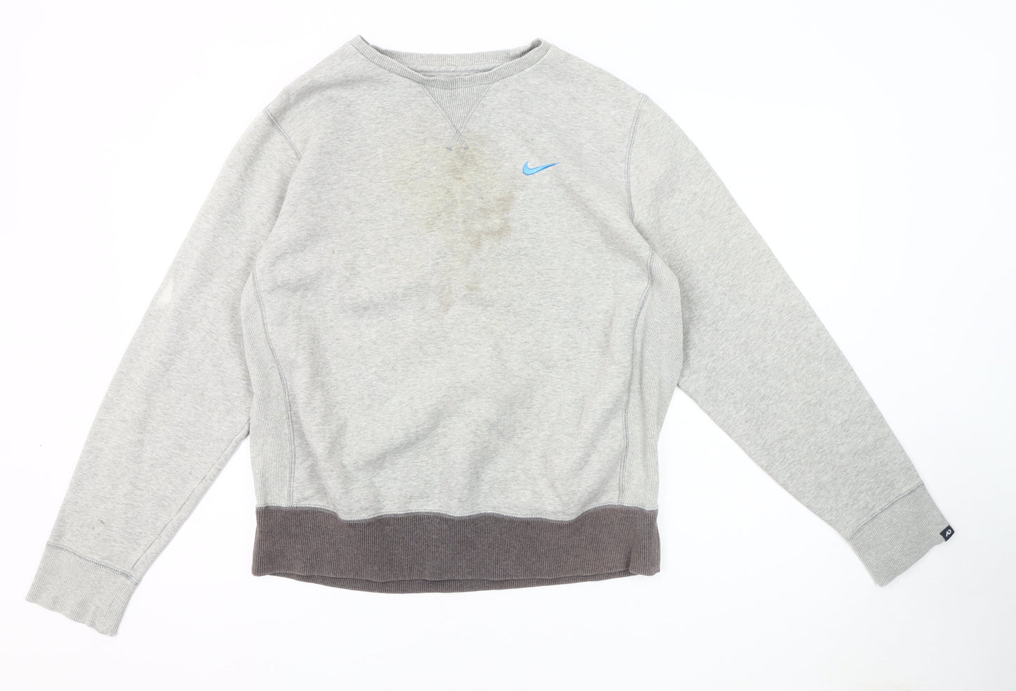 Mens UK Size L Nike Grey Pullover Sweatshirt