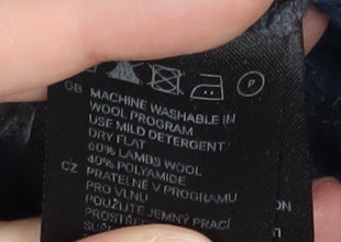 H&M Men's Blue Cardigan, Size M, Fair Isle Pattern