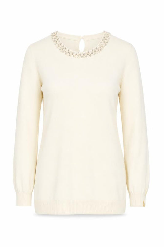Womens UK Size M Edina Ronay Ivory Pullover Jumper