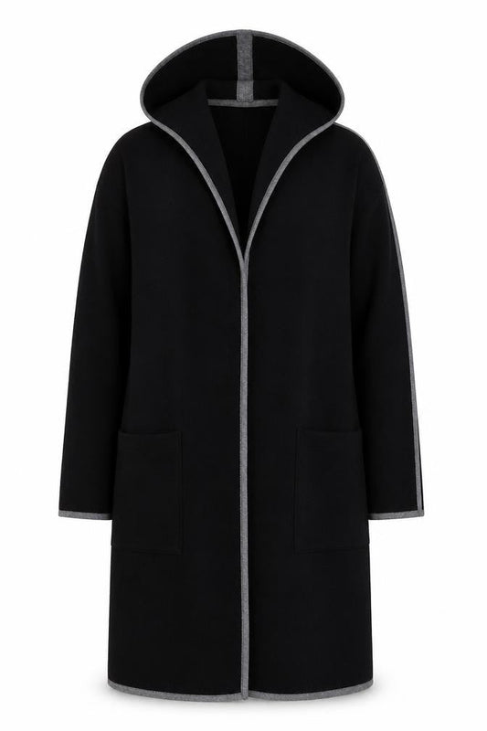 Womens UK Size M JCL Black Overcoat