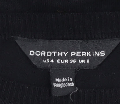 Womens UK Size 8 Dorothy Perkins Black Pullover Jumper
