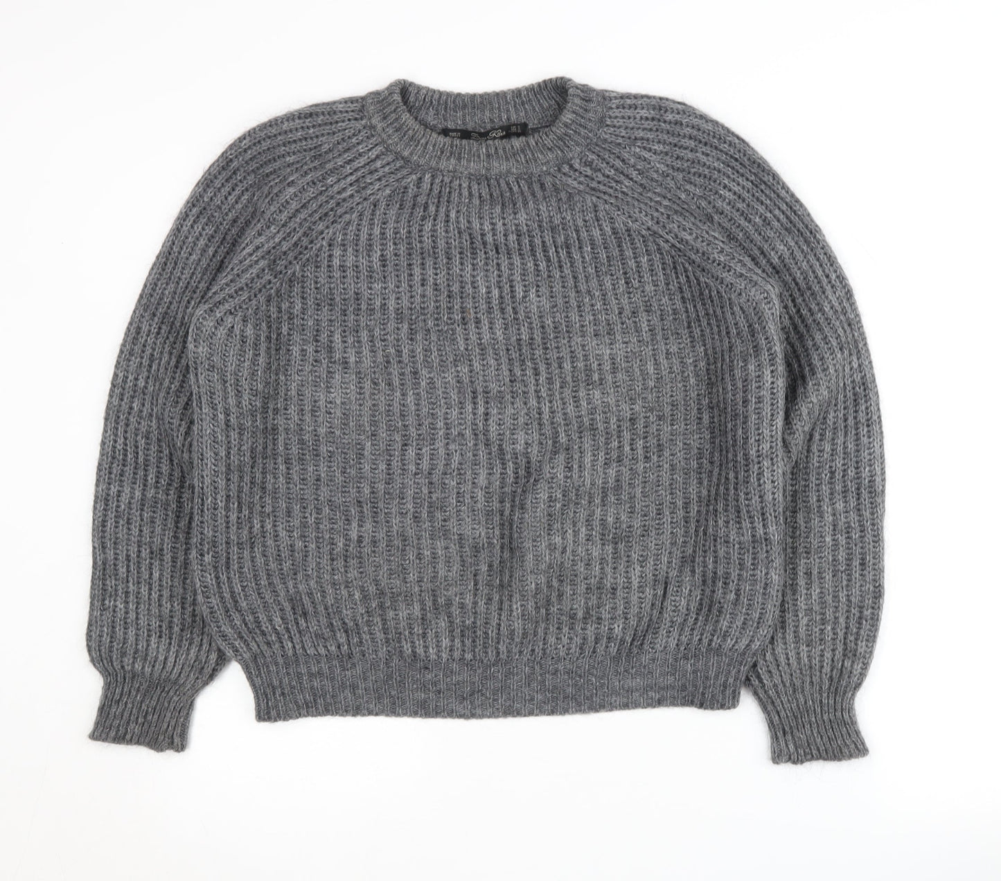 Womens UK Size S Zara Knit Grey Pullover Jumper