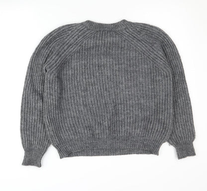 Womens UK Size S Zara Knit Grey Pullover Jumper