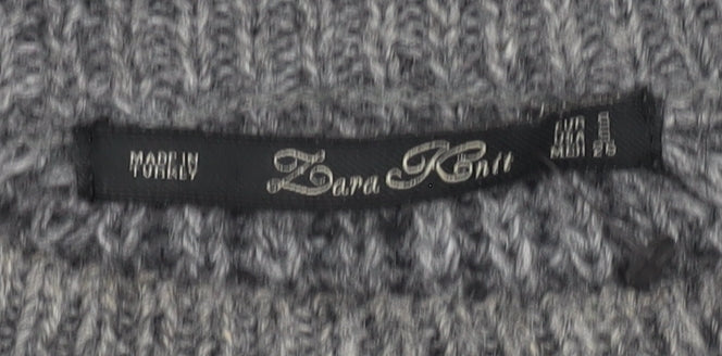 Womens UK Size S Zara Knit Grey Pullover Jumper