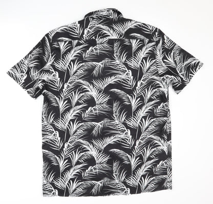 Goodfornothing Men's Black Floral Shirt - L Casual