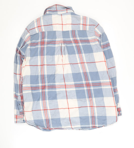 H&M Women's Multicoloured Plaid Button-Up Shirt