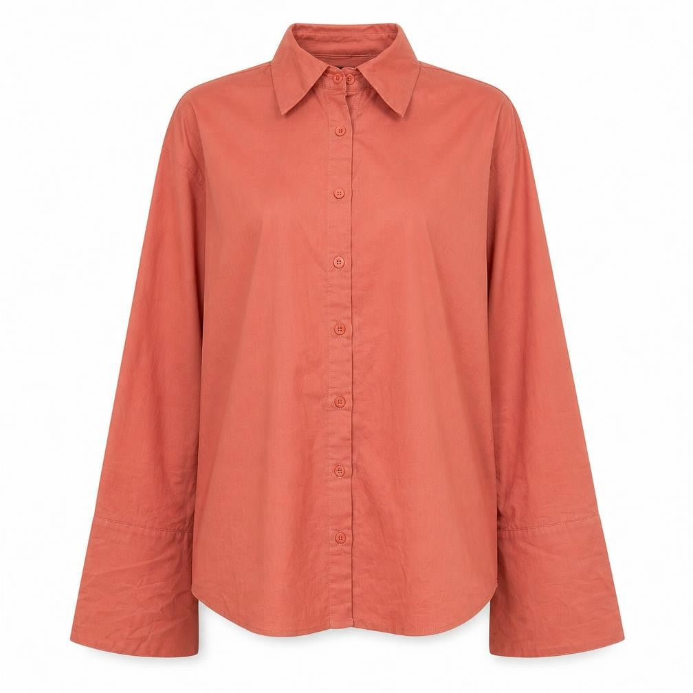 Womens UK Size 8 PRETTYLITTLETHING Red Basic Button-Up