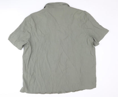 Womens UK Size 22 Bonmarché Green Basic Button-Up