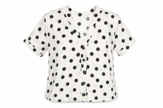 Womens UK Size 8 New Look Black Basic Blouse