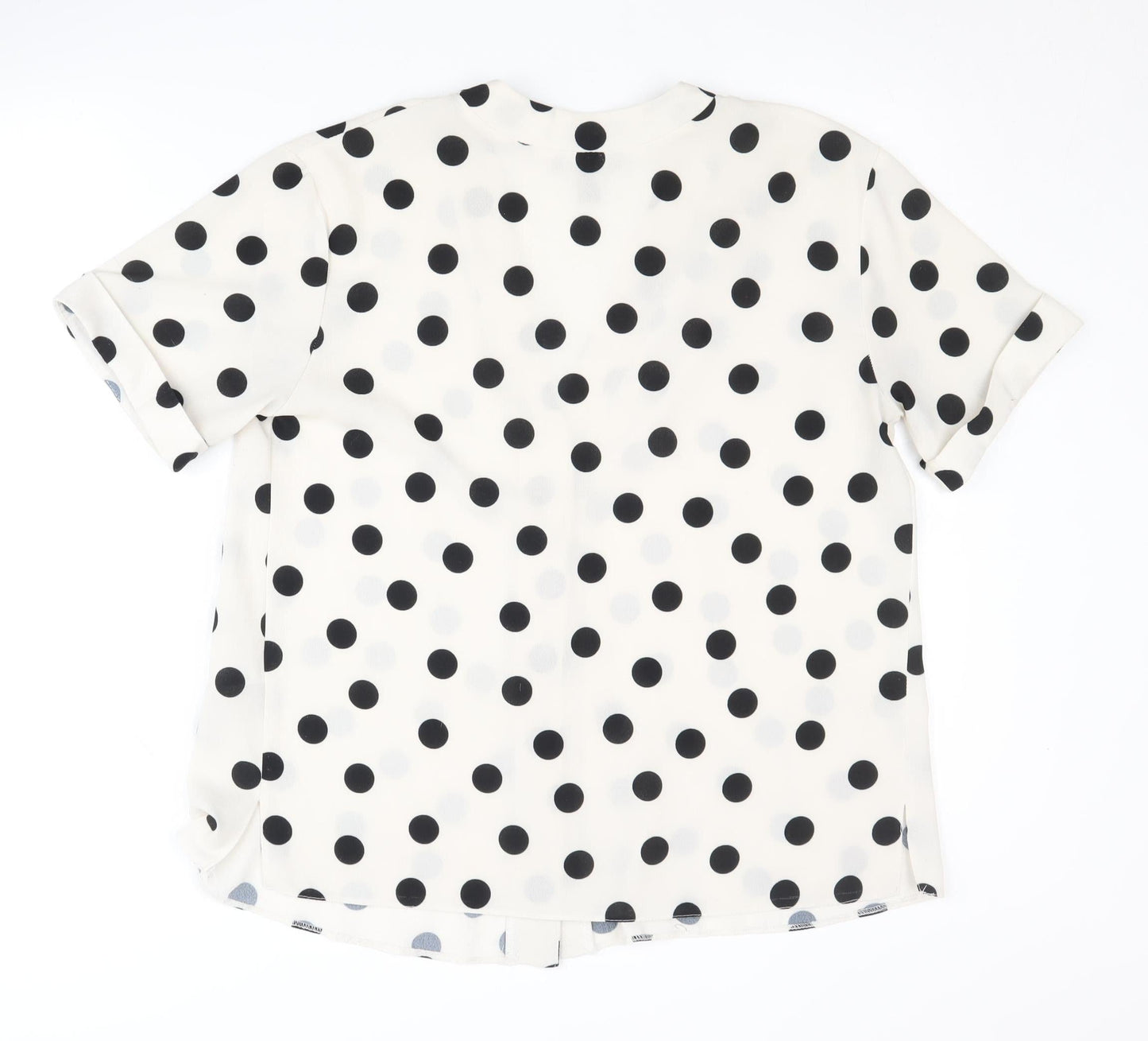 New Look Maternity Polka Dot Blouse, Size 8, Black, Casual