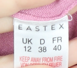 Eastex Women's Pink Cardigan, Size 12, Embroidered V-Neck