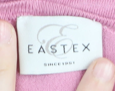 Eastex Women's Pink Cardigan, Size 12, Embroidered V-Neck