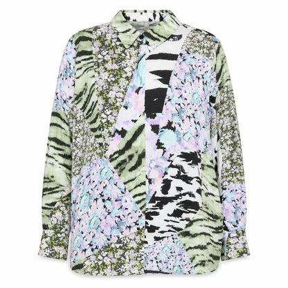 Womens UK Size 16 ASOS Multicoloured Basic Button-Up