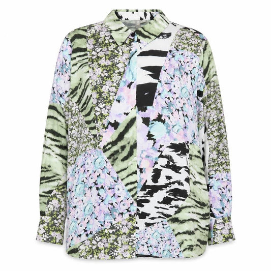 Womens UK Size 16 ASOS Multicoloured Basic Button-Up