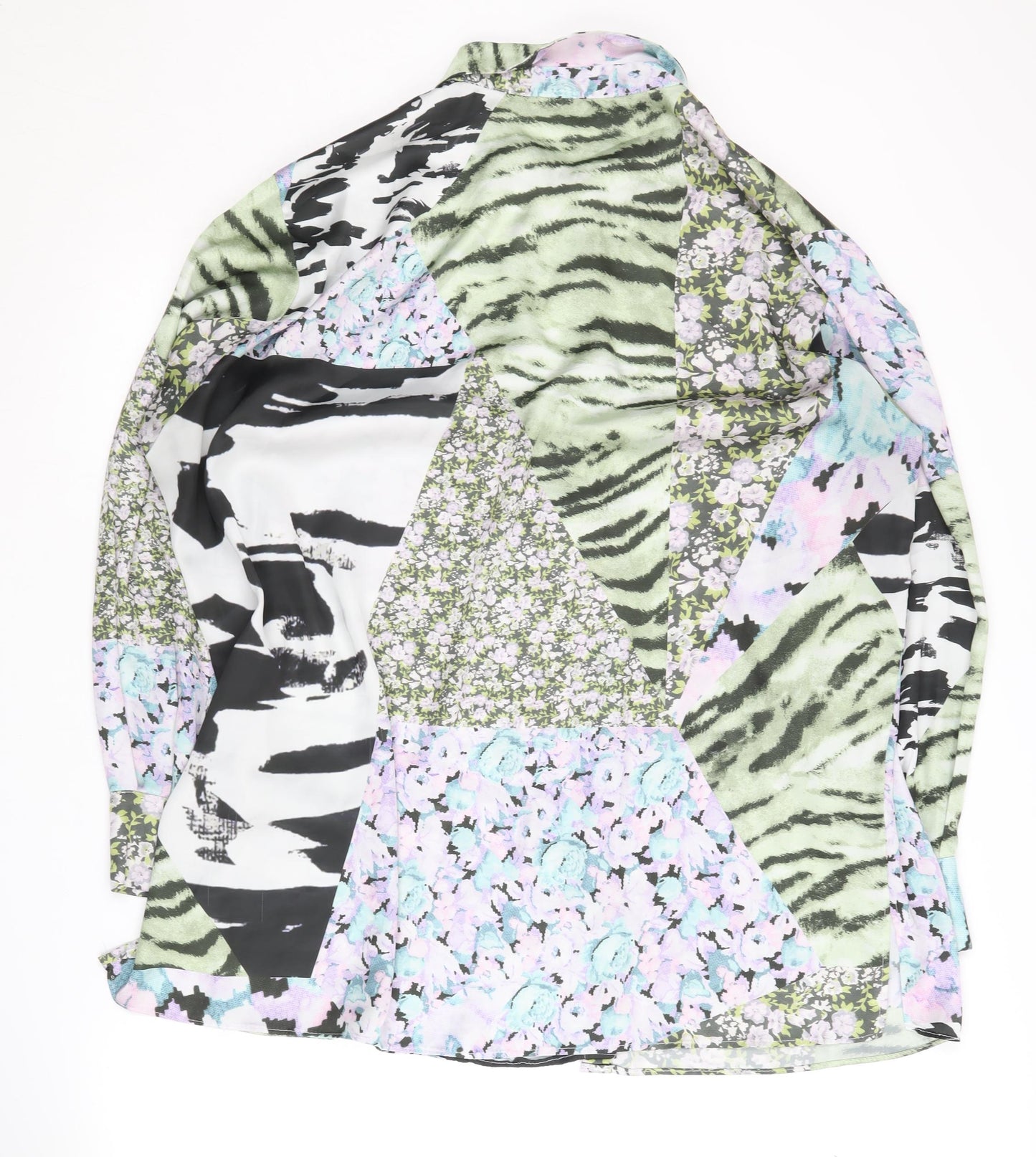 Womens UK Size 16 ASOS Multicoloured Basic Button-Up