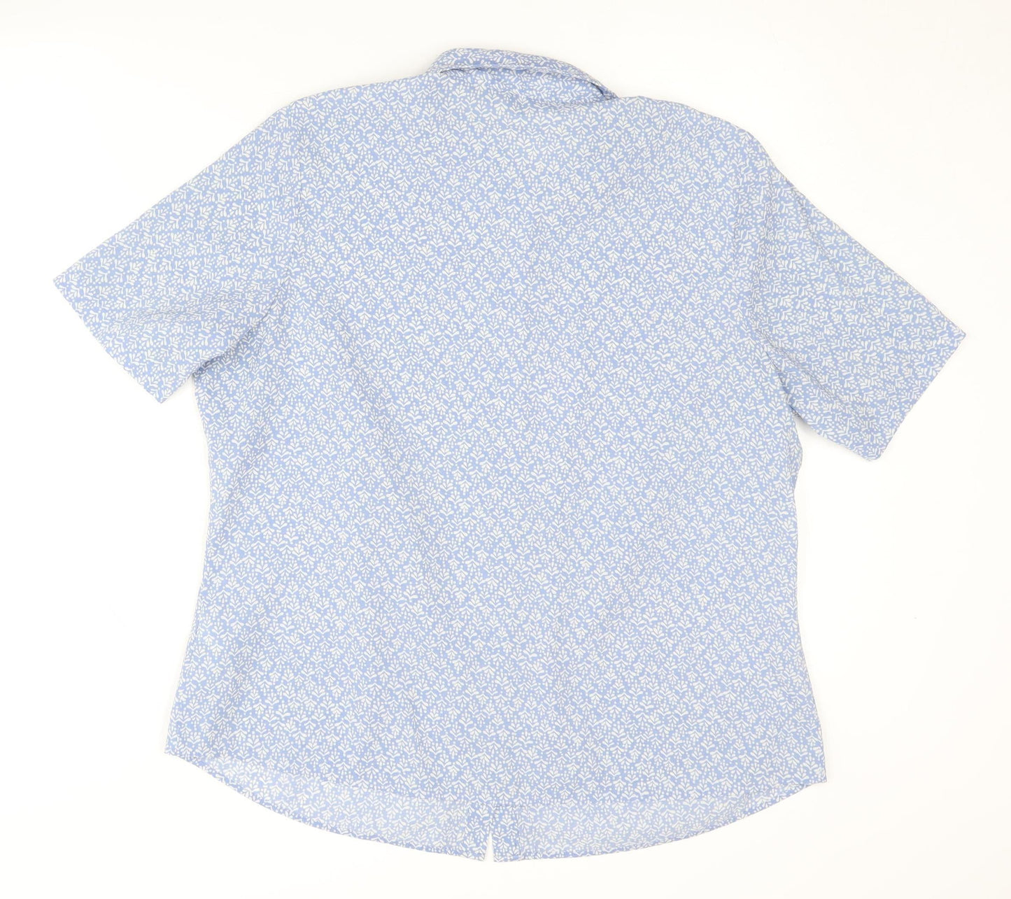 Womens UK Size 16 Marks and Spencer Blue Basic Button-Up