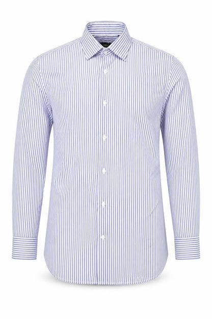 Next Men's Blue Striped Regular Fit Shirt 15.5 Long Sleeve