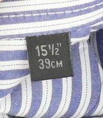 Next Men's Blue Striped Regular Fit Shirt 15.5 Long Sleeve
