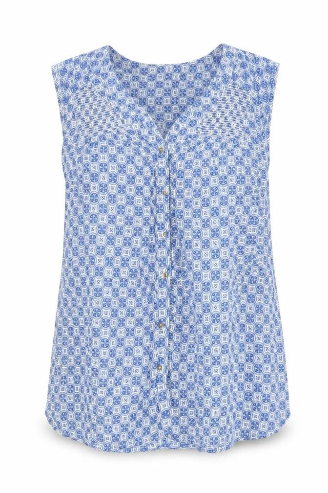 Womens UK Size 12 Sfera Blue Basic Tank