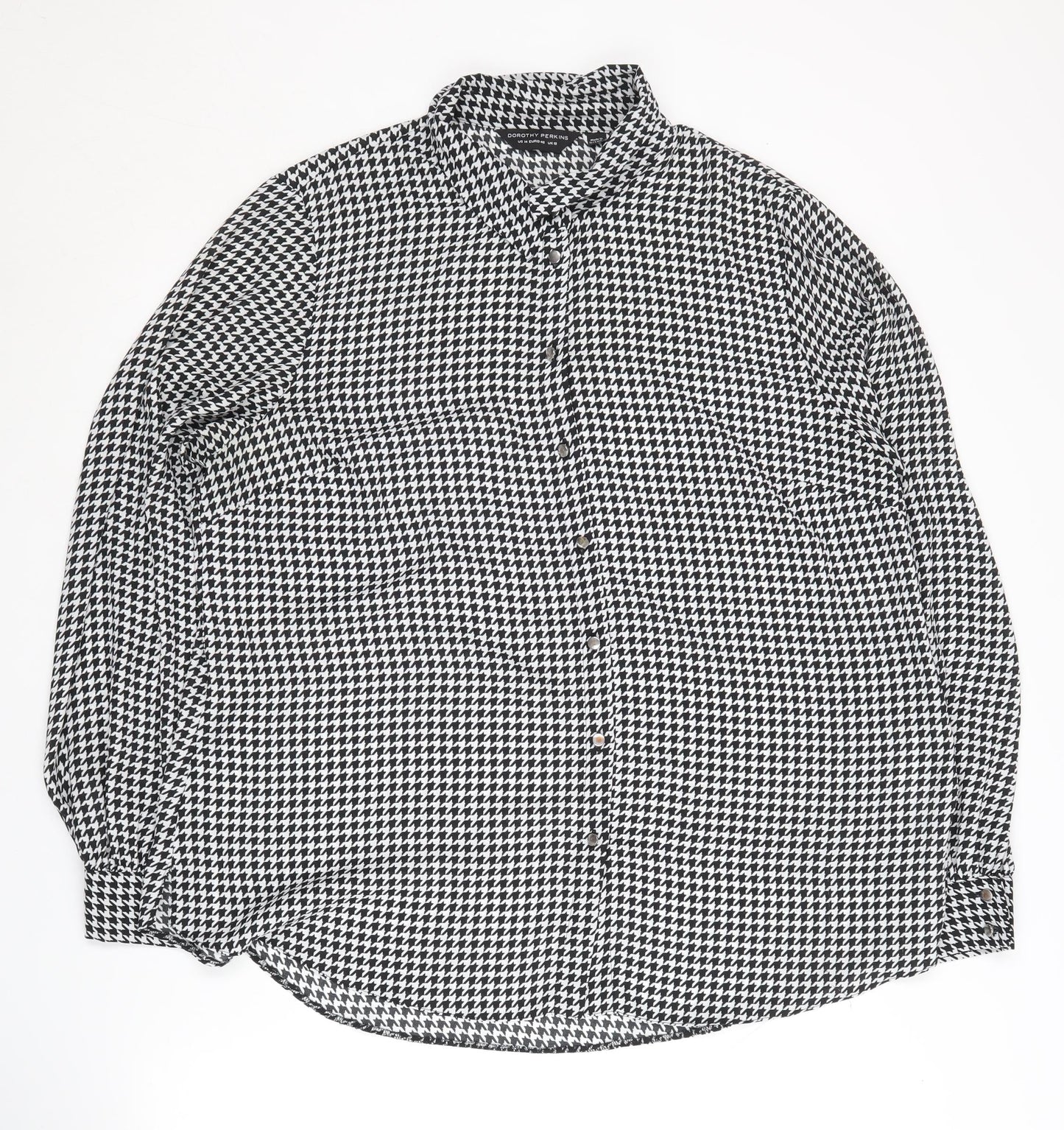 Womens UK Size 18 Dorothy Perkins Black Basic Button-Up