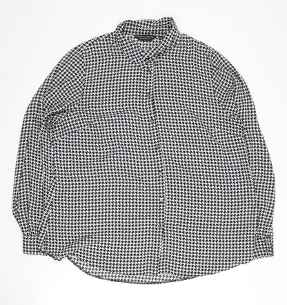 Womens UK Size 18 Dorothy Perkins Black Basic Button-Up