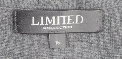 Womens UK Size 16 Marks and Spencer Grey Full Zip Jumper