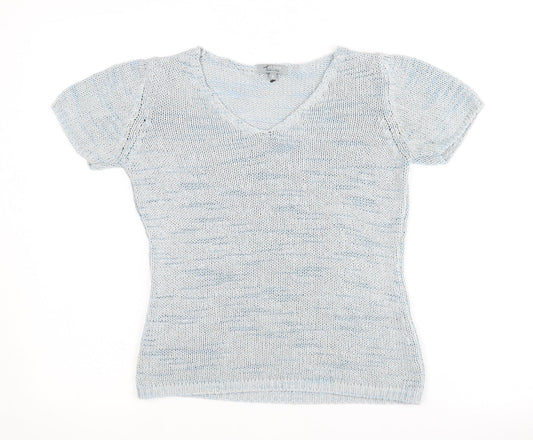 Womens UK Size S Per Una Blue Pullover Jumper