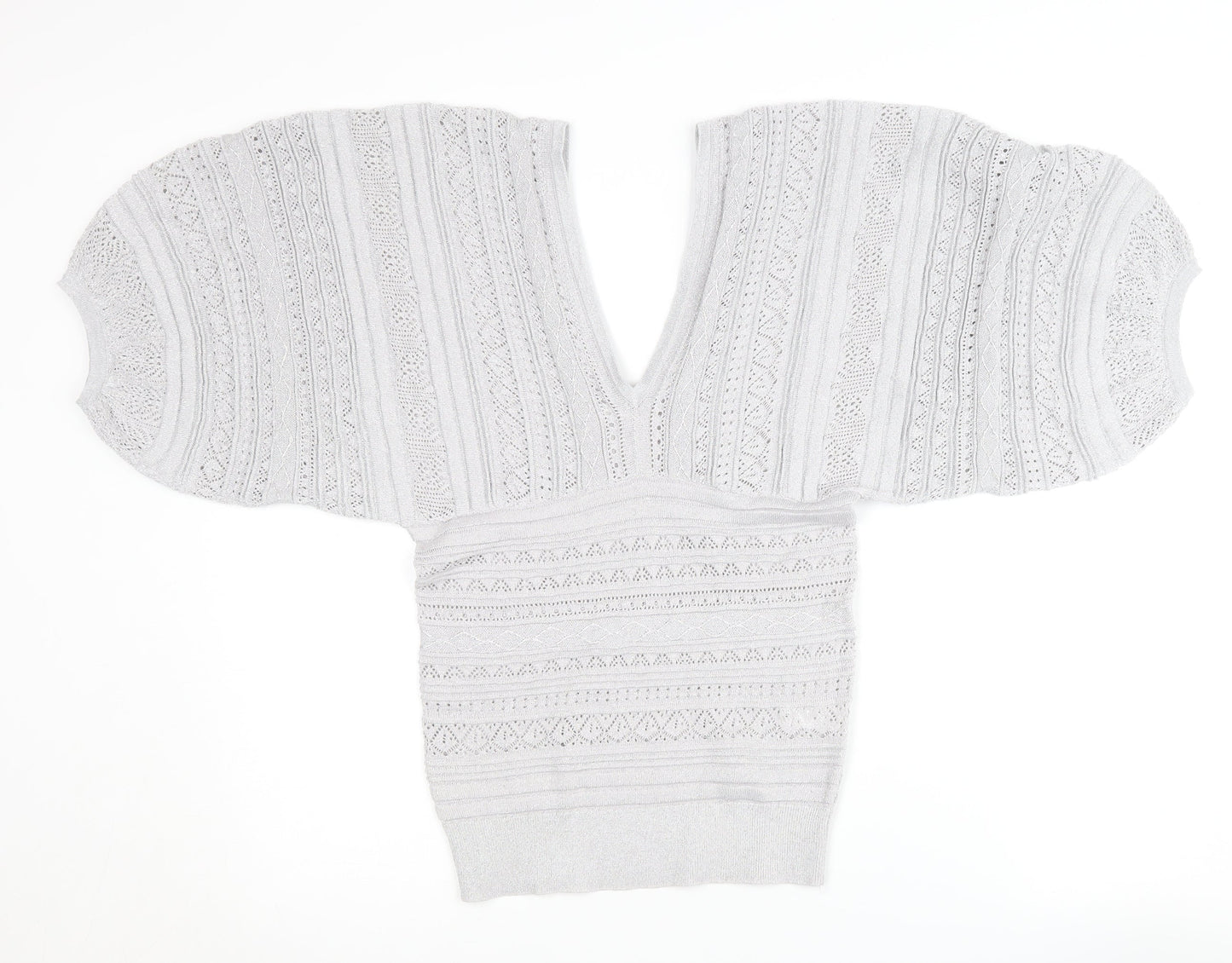 Womens UK Size 12 River Island Silver Pullover Jumper