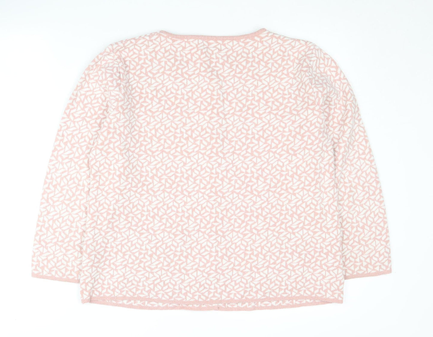 Womens UK Size 14 Afibel Pink Cardigan Jumper