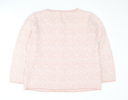 Womens UK Size 14 Afibel Pink Cardigan Jumper