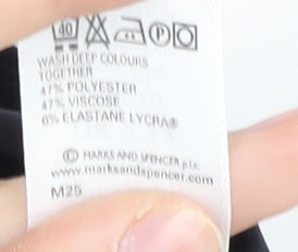 Marks and Spencer Women's Black Midi Pencil Skirt Size 14