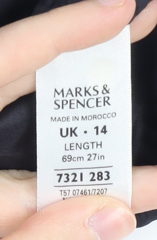 Marks and Spencer Women's Black Midi Pencil Skirt Size 14