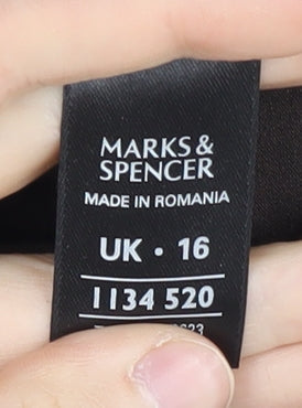 Marks and Spencer Women's Brown Wrap Top UK 16