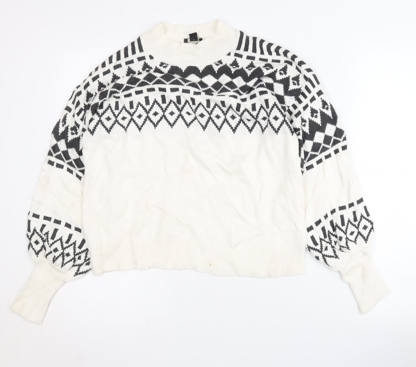 Womens UK Size S Ann Taylor White Pullover Jumper