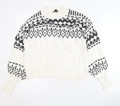 Womens UK Size S Ann Taylor White Pullover Jumper